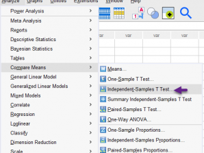 مقایسه میانگین در طرح دو نمونه مستقل Independent-Samples T Test