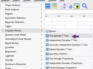 مقایسه میانگین در طرح یک نمونه‌ای One-Sample T Test