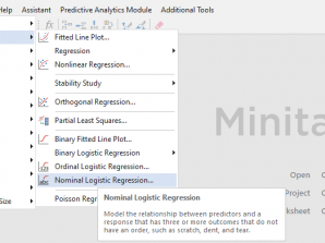 رگرسیون لجستیک اسمی Nominal Logistic Regression در نرم‌افزار Minitab