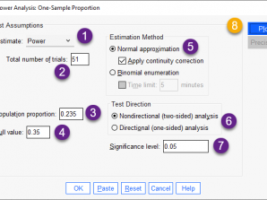 Power Analysis و براورد اندازه نمونه در آنالیز One-Sample Proportion